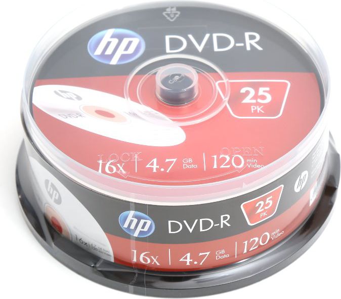 HP DVD-R 4.7 GB 16x 25 sztuk (HP1625-)