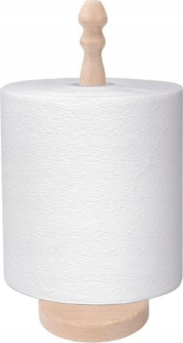 Galicja Stojak na ręcznik papierowy 30 cm naturalne drewno