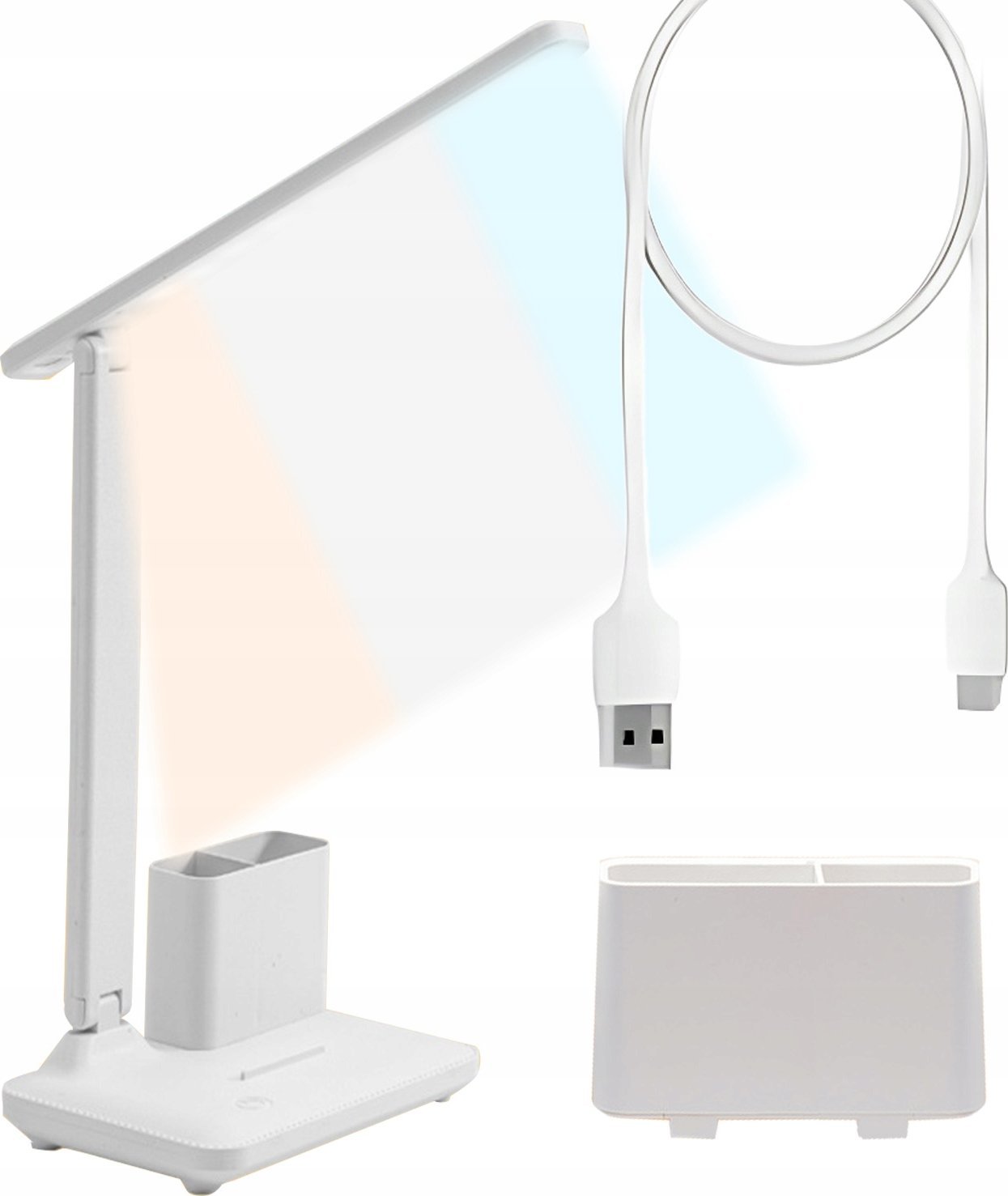 Lampka biurkowa Logit biała (5905370209327)