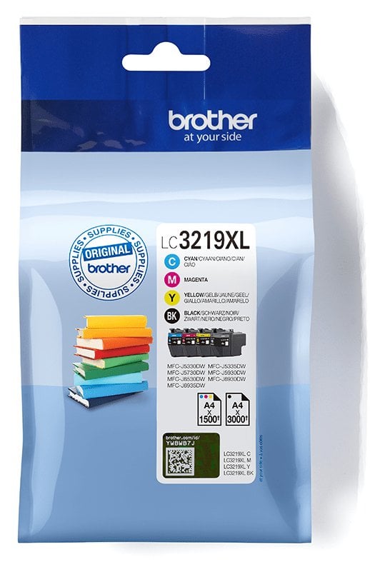 Tusz Brother LC3219XLVALDR nabój z tuszem Oryginalny Czarny, Błękitny, Purpurowy, Żółty, 4 szt.