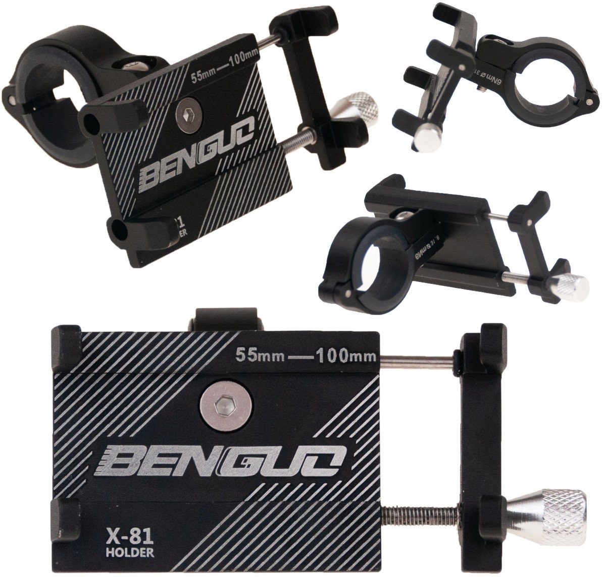 TG60175 UCHWYT NA KIEROWNICĘ NA TELEFON DO ROWERU METALOWY wytrzymały ALUMINIOWY