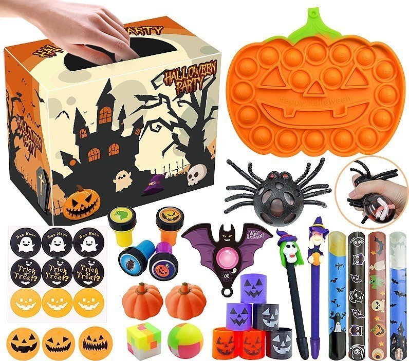 LeanToys Zestaw Sensoryczny Antystresowe Zabawki Haloween Fidget Toys Pop It