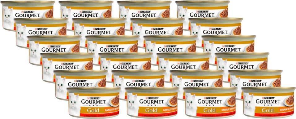 Purina Purina Gourmet Gold Sauce Delight z wołowiną 24x85g
