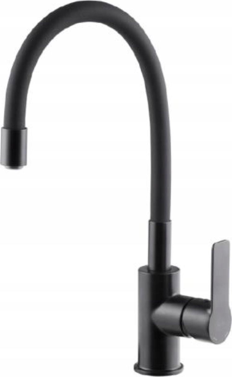 6553-915-81 / KFA / RUMBA BLACK/ BATERIA KUCHENNA ZLEW STOJĄCA Z ELASTYCZNĄ WYLEWKĄ CZARNY /