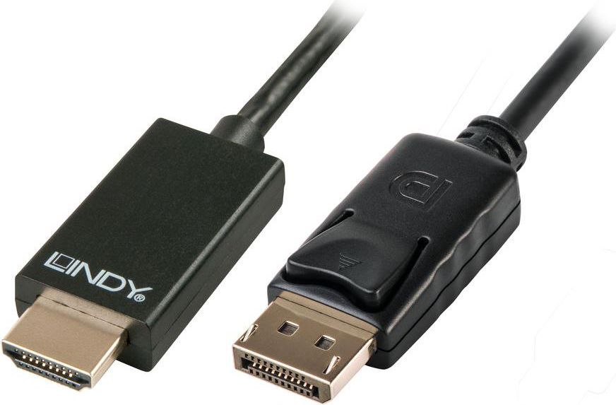 Kabel Lindy DisplayPort - HDMI 2m czarny (41717)