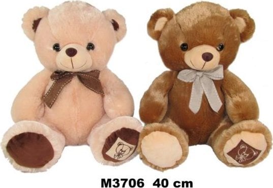 sun-day Maskotka Miś 39cm siedzacy z kokardą 164384 SunDay