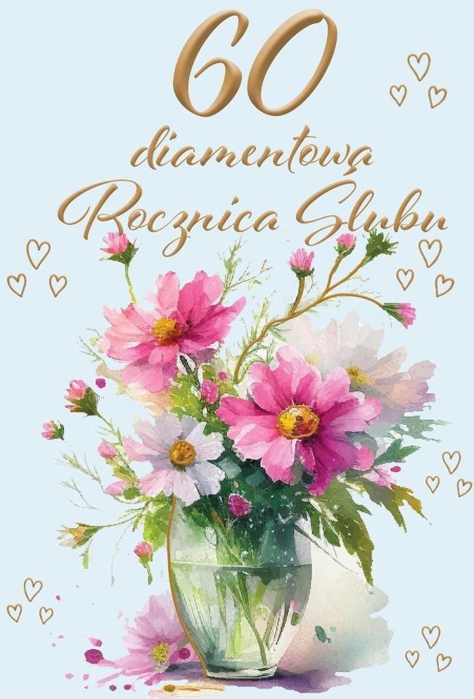 Kartka okolicznościowa Rocznica ślubu 60