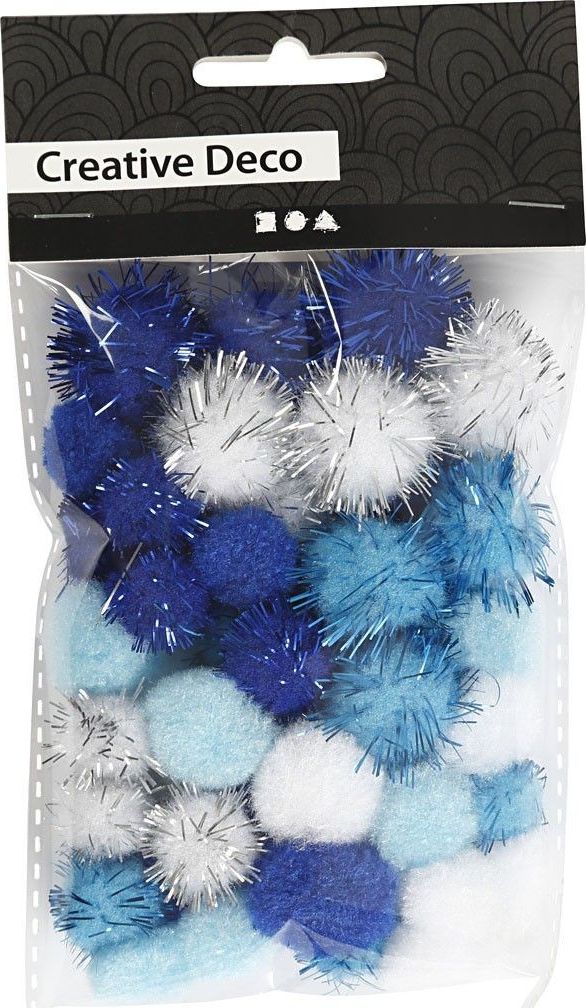 Creativ Company Pompony D: 15+20 mm Zestaw Niebieski