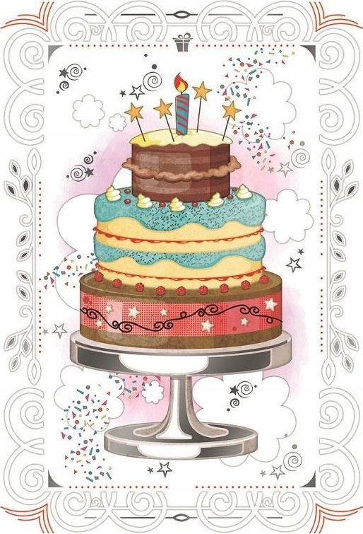 DA VINCI Karnet 12x18 cm B-BD 502 095 + koperta Tort