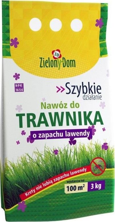 Zielony Dom Nawóz do Trawy o Zapachu Lawendy 3kg Zielony Dom