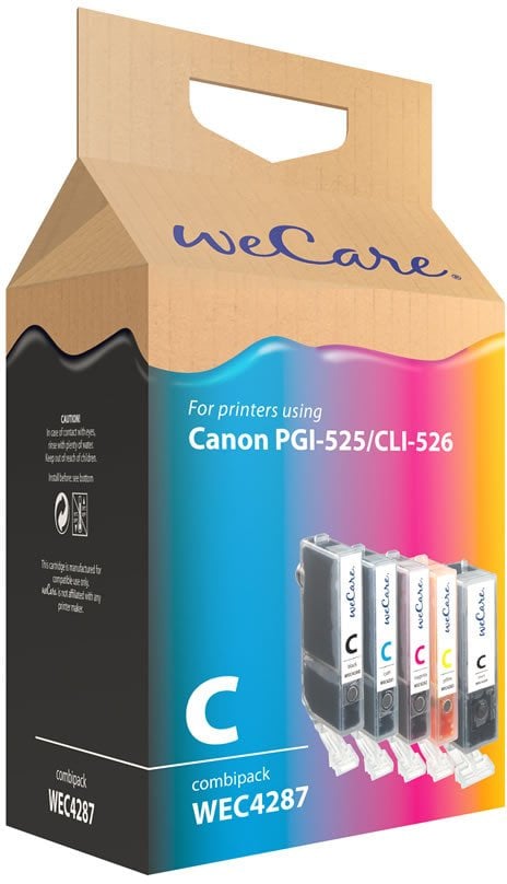 WECARE ARMOR cartridge pro CANON Pixma IP4850, MG5150, MG5250, MG6150, MG8150 (PGI-525+CLI-526B/C/M/Y) 1x20 ml/ 4x10 ml