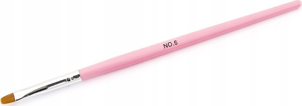 Cosmetics Zone Pędzelek do żelu koci języczek - 1 szt. No.6 - różowy