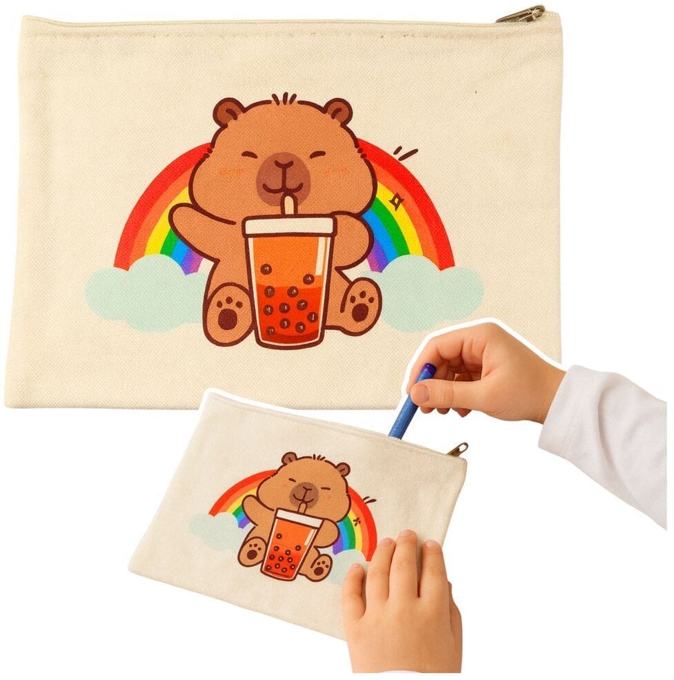 Kosmetyczka Kapibara Na Suwak Praktyczna Na Akcesoria Piórnik