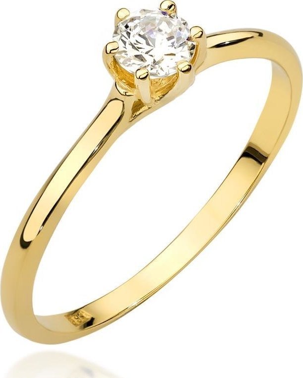 Best Diamonds złoty pierścionek z brylantem 0.26ct 14