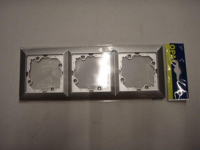 Abex Ramka 3-krotna opal/perła srebrna