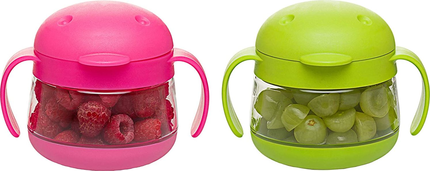 Ubbi Pojemnik na Przekąski Tweat Zestaw Pink/Green 2 szt. 12m+ Ubbi