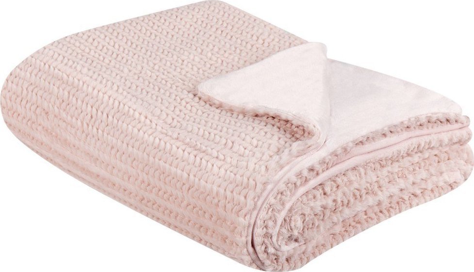 Beliani Koc 150 x 200 cm różowy BJAS