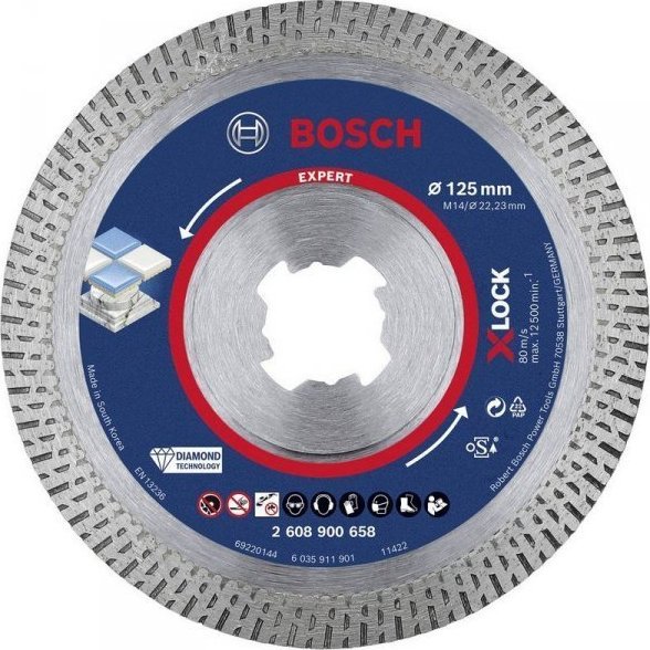 Bosch Bosch X-Lock HC Dia TS 125x22.23x1.6x10 - 2608900658 EXPERT RANGE