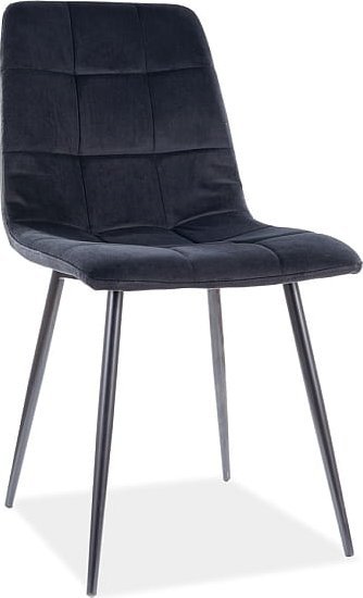 SIGNAL MEBLE Krzesło MILA VELVET czarne aksamitne Signal