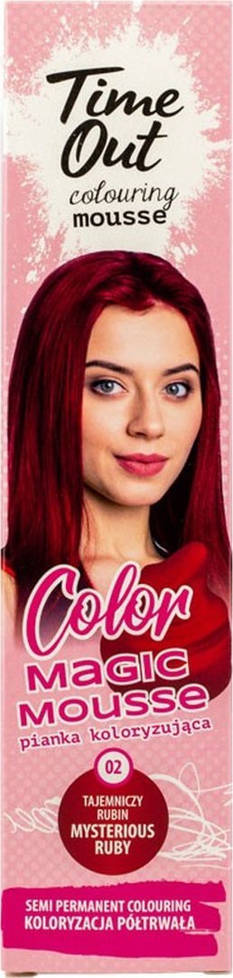 TIME OUT COLOR PIANKA KOLORYZUJĄCA DO WŁOSÓW 75ml Tajemniczy Rubin (02)