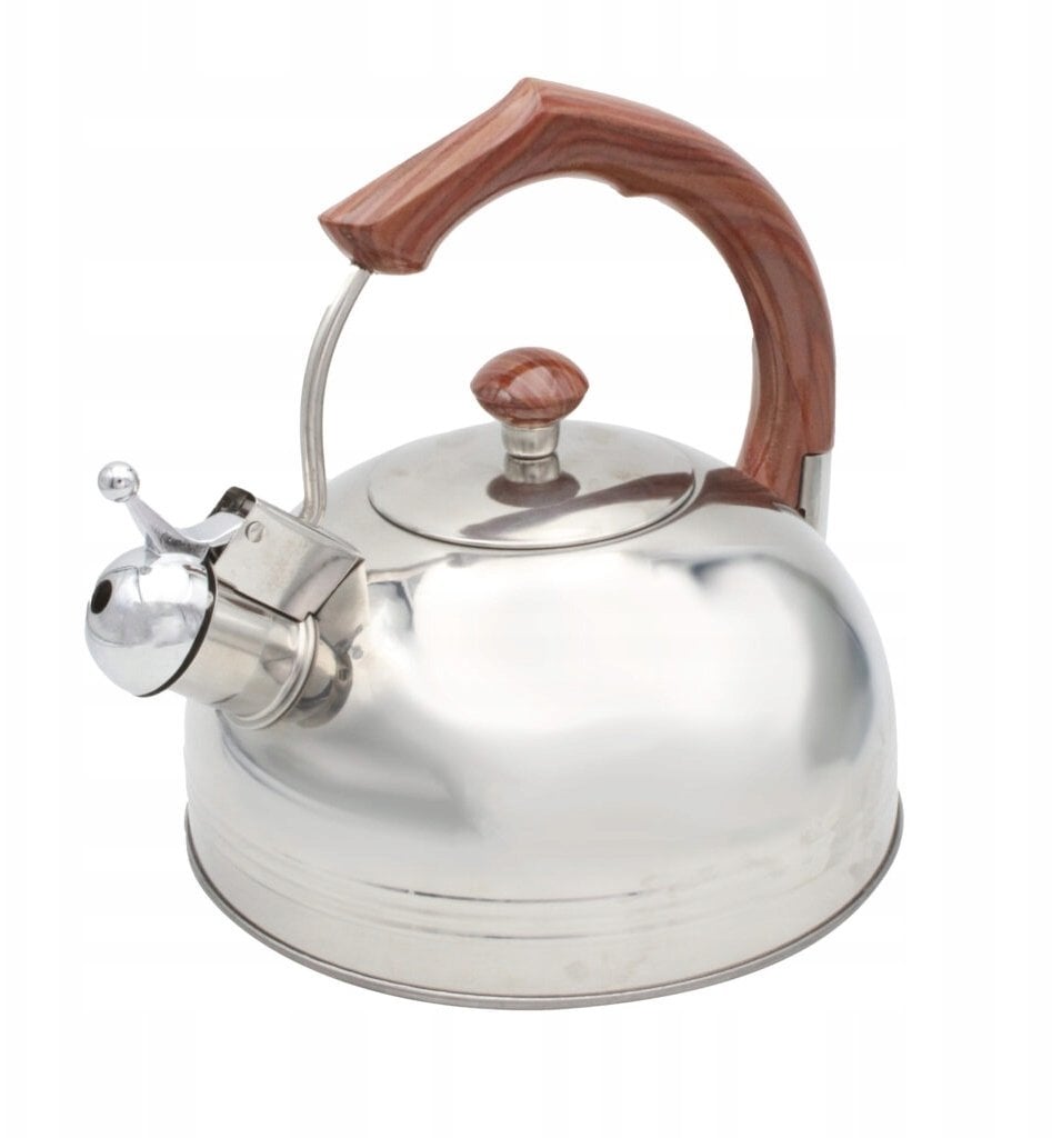 Brunbeste Czajnik stalowy czajnik z gwizdkiem tradycyjny indukcyjny uchwyt drewniany 2.5L BB-2271