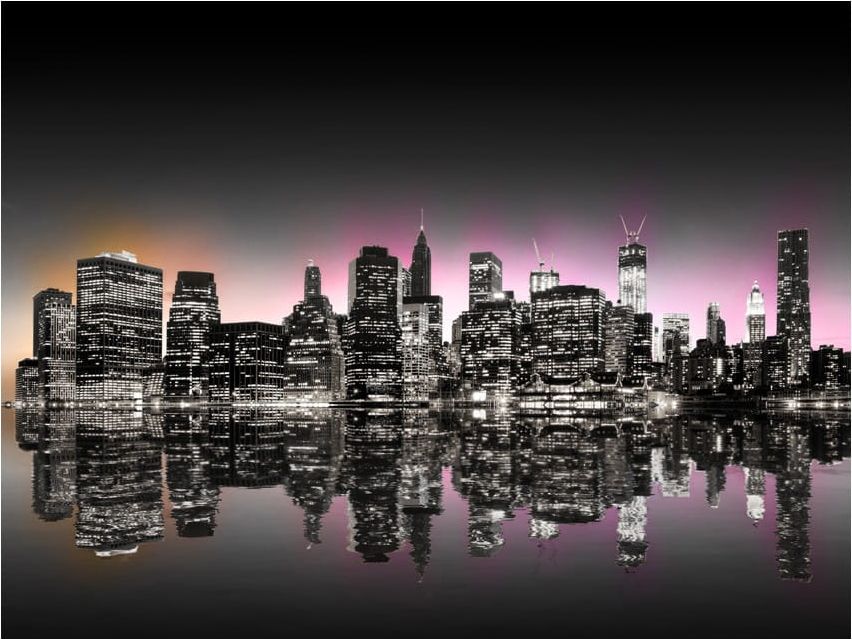 DecoNest Fototapeta - Colorful glow over NYC - 250X193