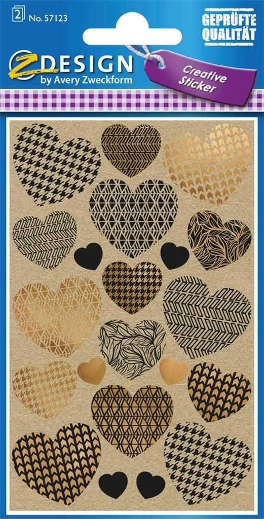 Zdesign Naklejki papierowe - Serca