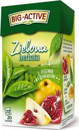 Big Active Herbata zielona z pigwą i granatem 20 torebek