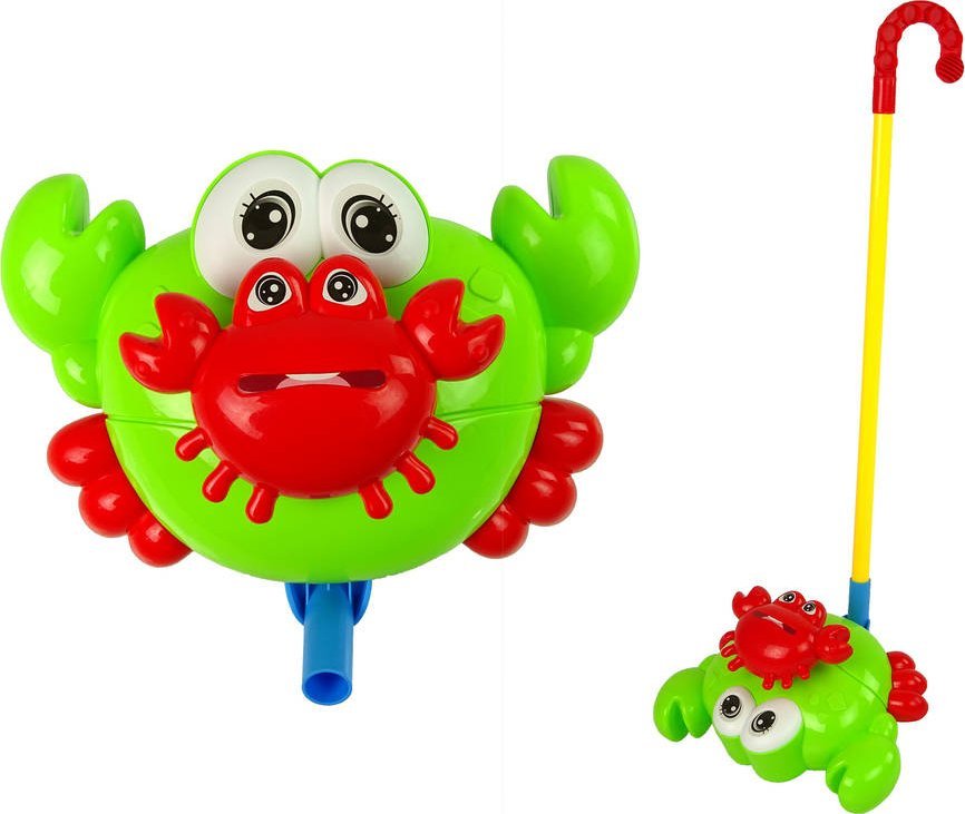 LeanToys Pchacz Na Kiju Krab Zielony Dźwięk Dzwonka