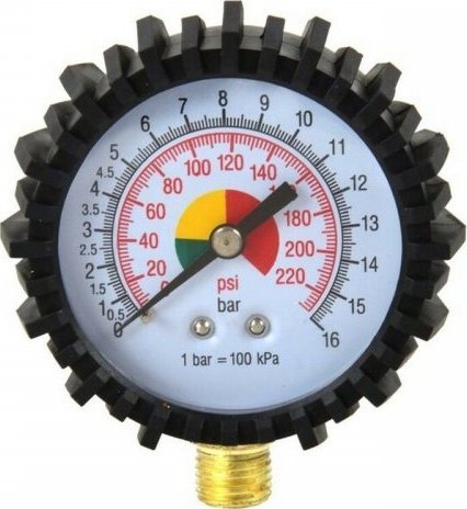 Geko Manometr pistoletu do pompowania (150/200)
