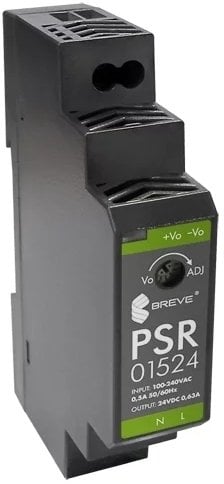 Zasilacz impulsowy PSR 01524 230/ 24VDC 0,63A 15W na szynę DIN, Uzas: 85-264VACVAC, Ta70, 17000-1553