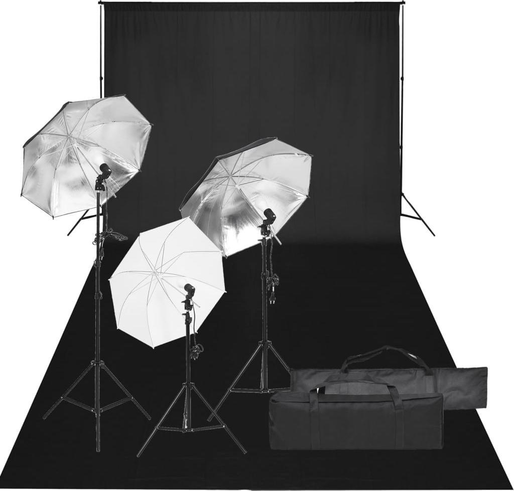 Zestaw studyjny vidaXL vidaXL Fotograficzny zestaw studyjny z lampami i tłem