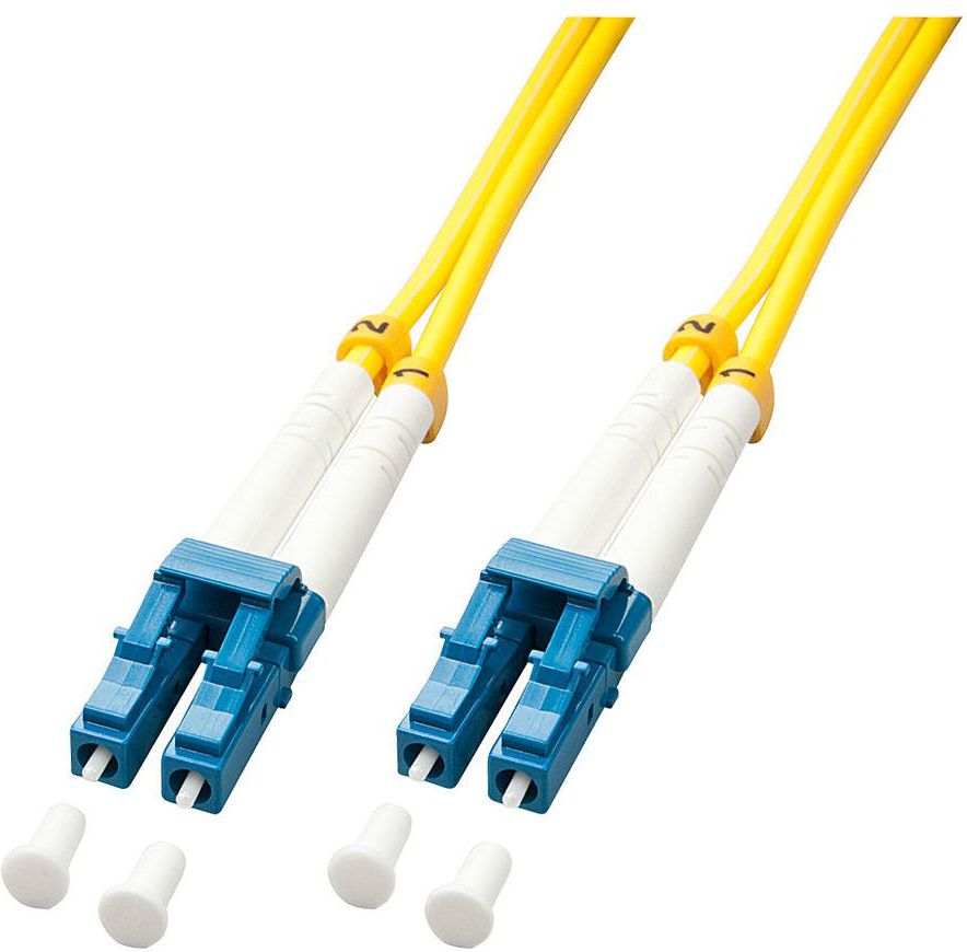 Lindy Patchcord światłowodowy LC/LC, OS2, 9/125, 2m, żółty (47451)