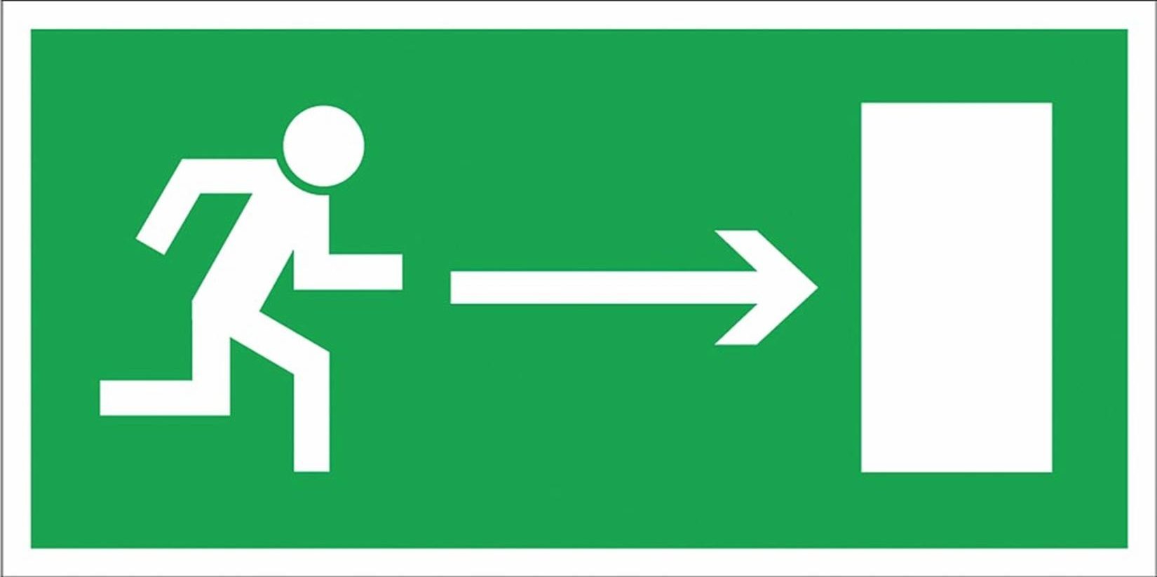 Reis Z-4E - Znak ewakuacyjny Kierunek do wyjścia drogi ewakuacji w prawo