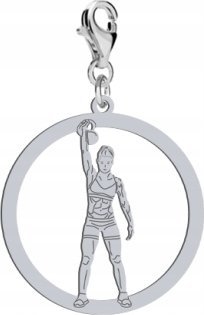 Radziszewska Srebrny Charms Kettlebell CrossFit DEDYKACJA GRA