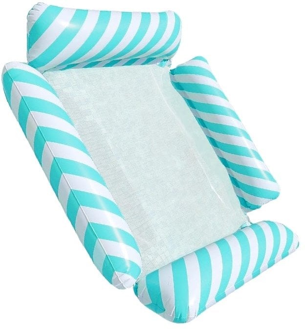 DA390 Materac dmuchany leżak do wody niebieski