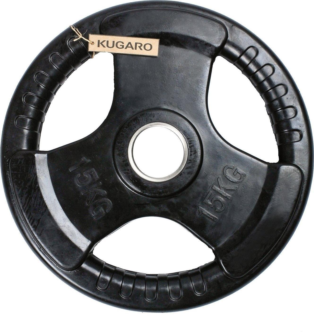 UnderFit Obciążenie olimpijskie gumowane Kugaro 15 kg