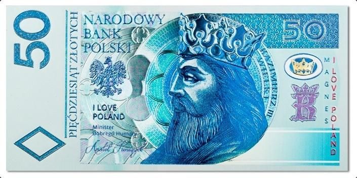 Pan Dragon Magnes Polska 50 złotych - i love poland C