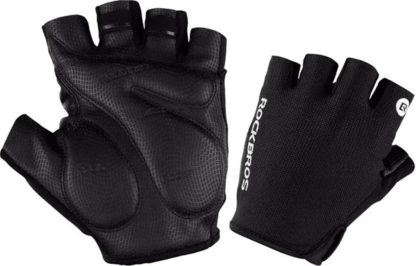 RockBros Rękawiczki z odkrytymi palcami na rower Rockbros rozmiar: M S106BK-M (czarne)