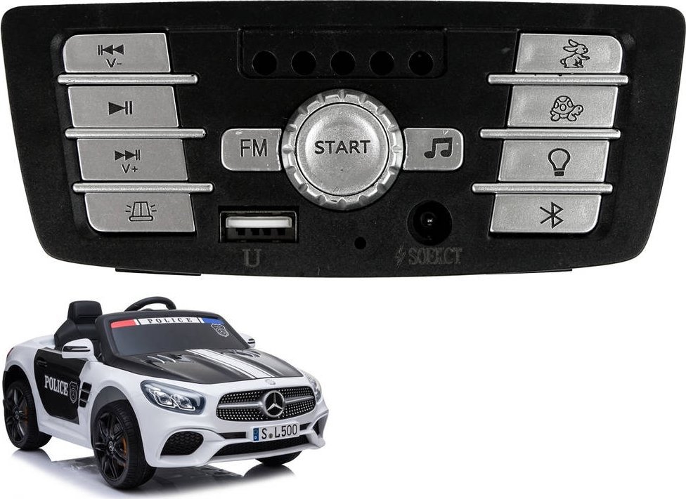 Lean Cars Panel muzyczny do auta Akumulator Mercedes SL500 policja