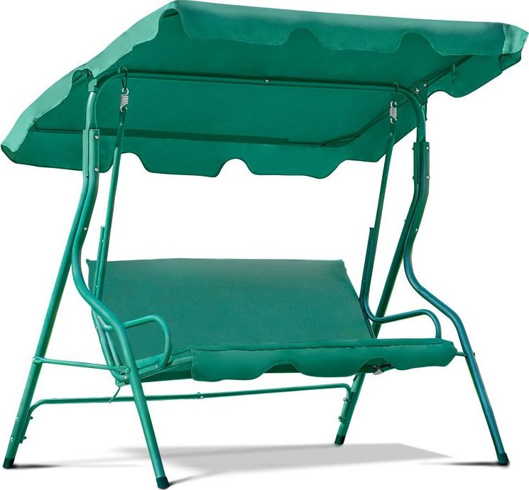 Funfit Huśtawka ogrodowa Relax dla 3 osób - zielona uniwersalny