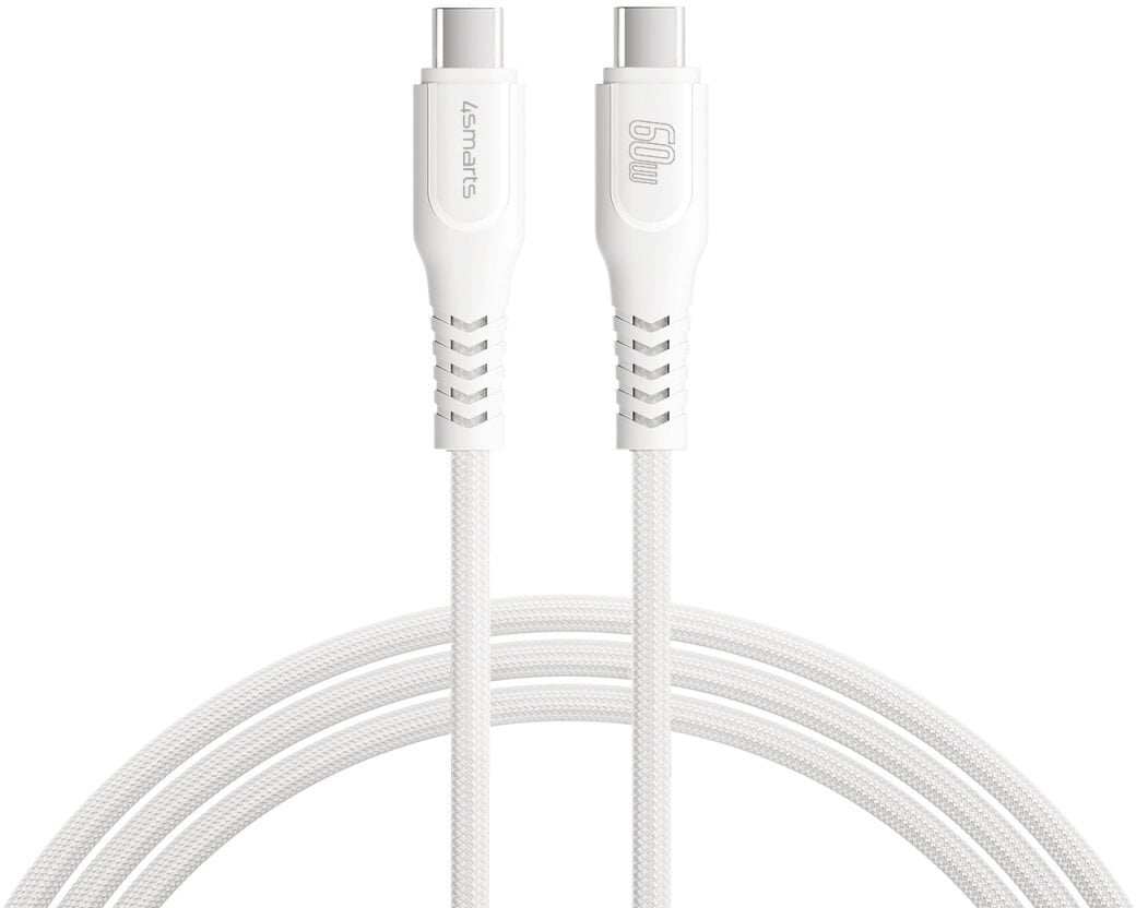 4smarts USB-C Kabel PremiumCord 60W 1,5m, biały