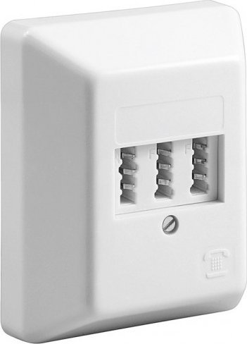 Triton Puszka natynkowa 3x TAE-NFF - Wersja kolorystyczna Biały