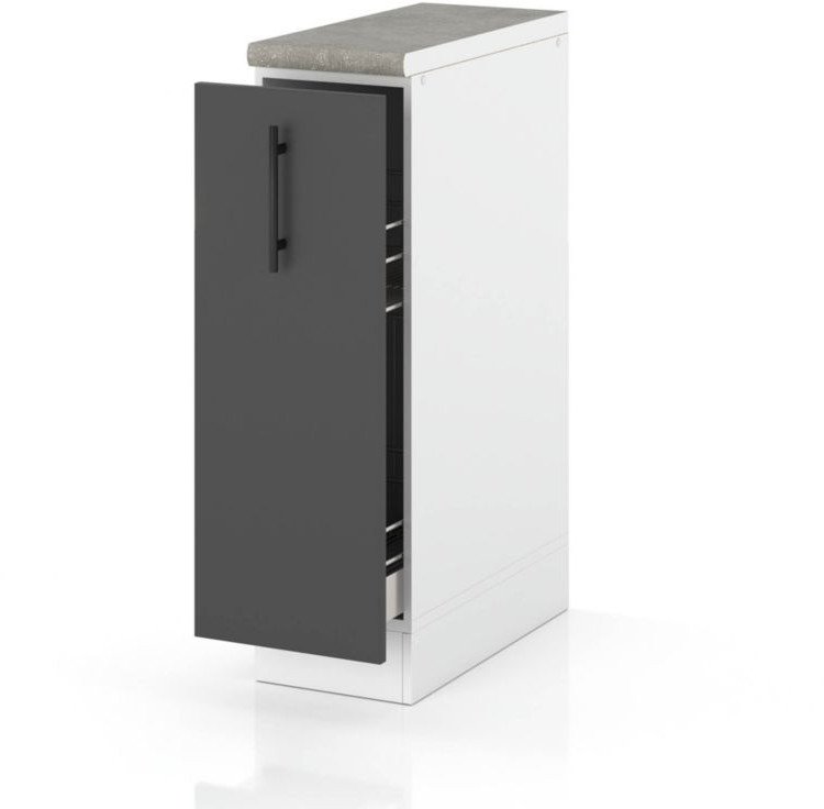 Szafka Kuchenna Stojąca Z Blatem Szafka Cargo 15cm Spremium Szary Mat