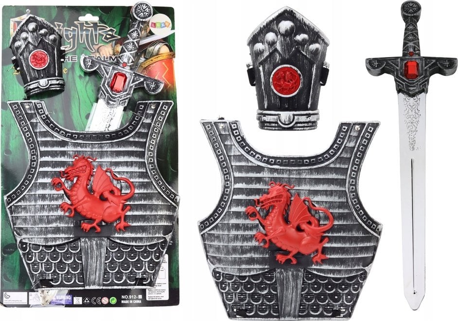 LeanToys Strój Kostium Samuraja Rycerza Zestaw Zbroja Miecz Nadgarstnik