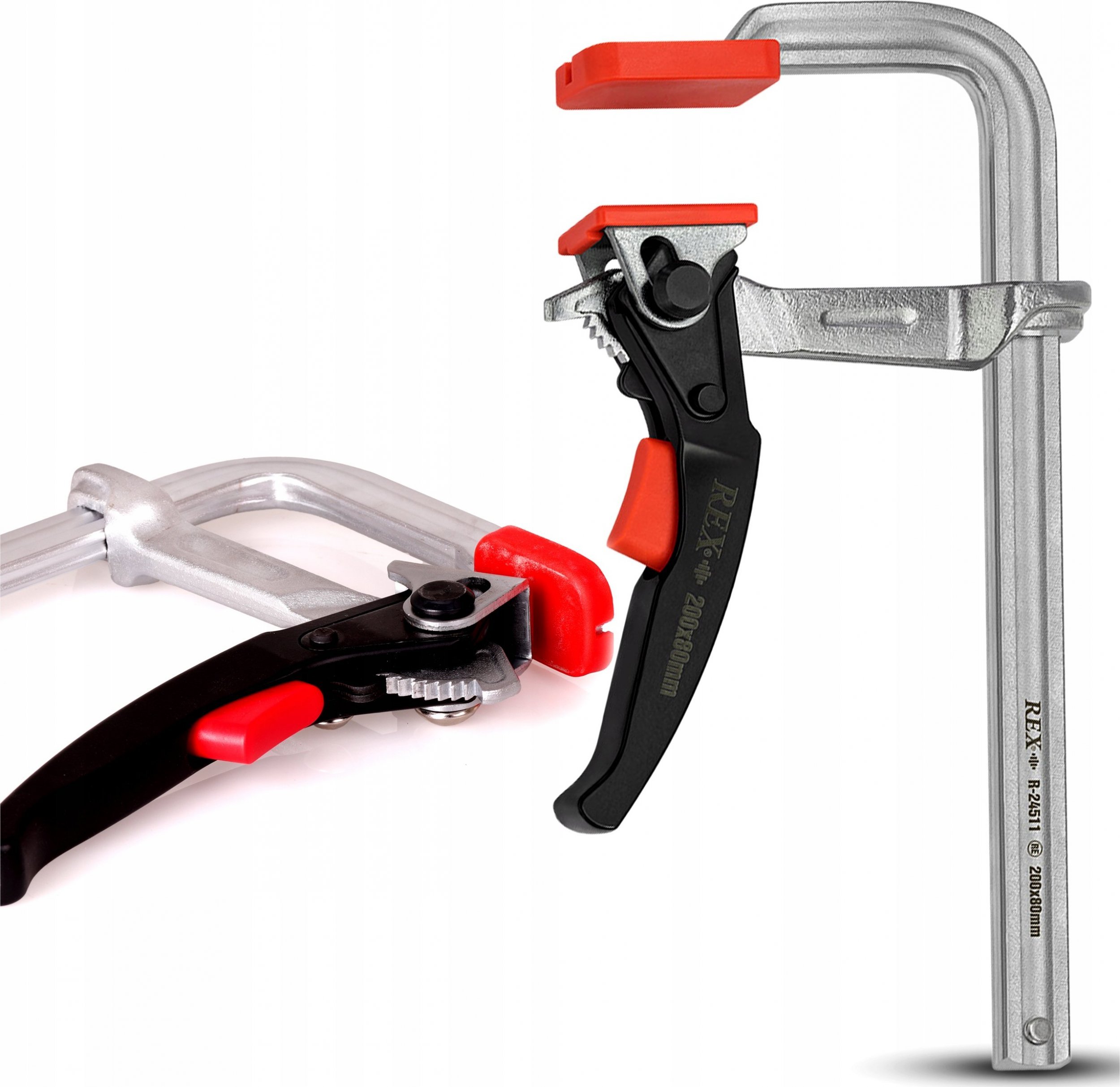 ARTPOL ŚCISK STOLARSKI 80x 200mm STALOWY KUTY + ZAPADKA