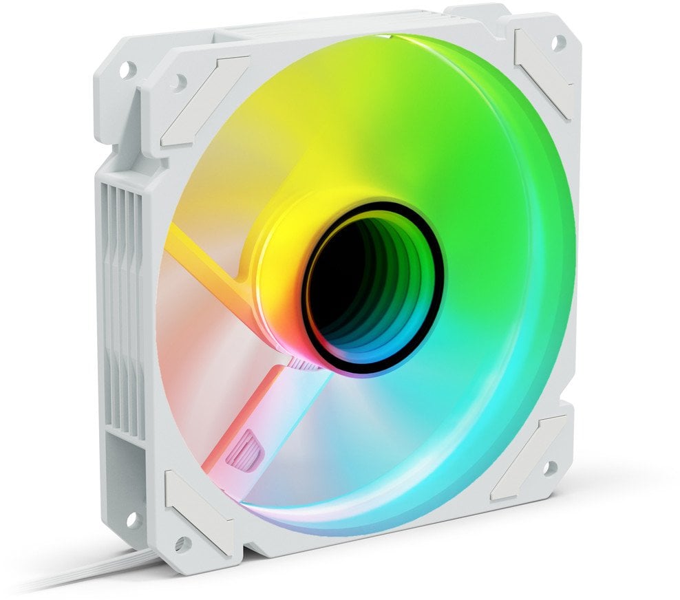 Sharkoon SHARK Mirror RGB PWM REVERSE Obudowa komputera Wentylator 12 cm Biały 1 szt.