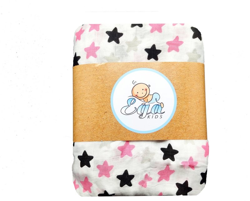 Pielucha bambus druk 120/120 Gwiazdy r/c 914