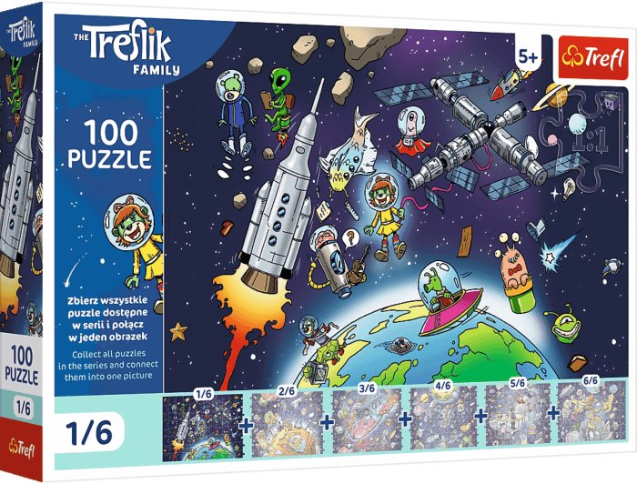 Puzzle 100 UFT Treflinka w kosmosie