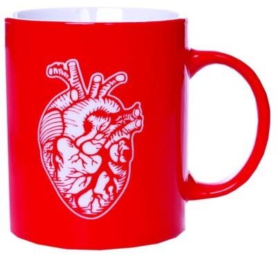 Kubek z Sercem 300 ml KNO11 czerwony